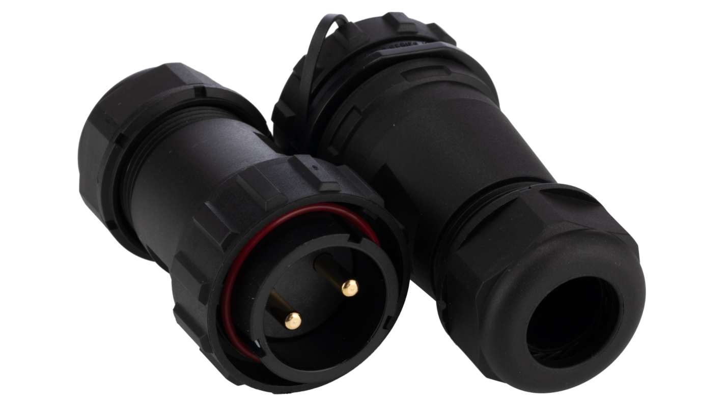 RS PRO Industrial Circular Connectors, 2, 2 Contacts, Cable, In-Line, SY29 Connector, Plug and Socket, Male and Female