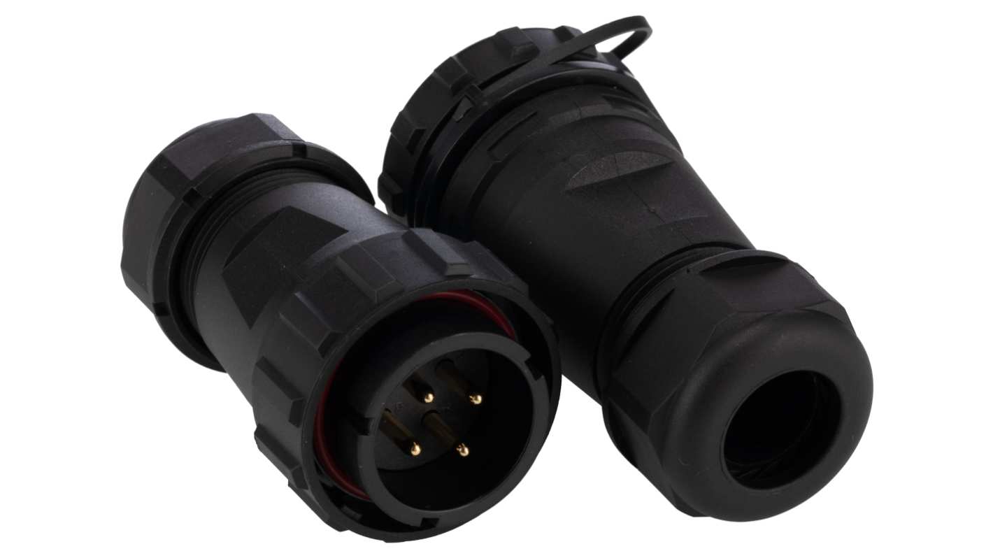 RS PRO Industrial Circular Connectors, 4, 4 Contacts, Cable, In-Line, SY29 Connector, Plug and Socket, Male and Female
