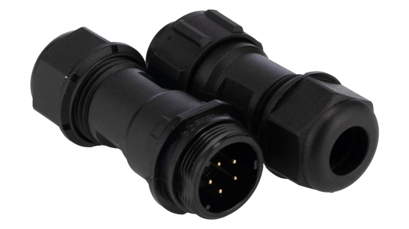 RS PRO Industrial Circular Connectors, 5, 5 Contacts, Cable, In-Line, SP17 Connector, Plug and Socket, Male and Female
