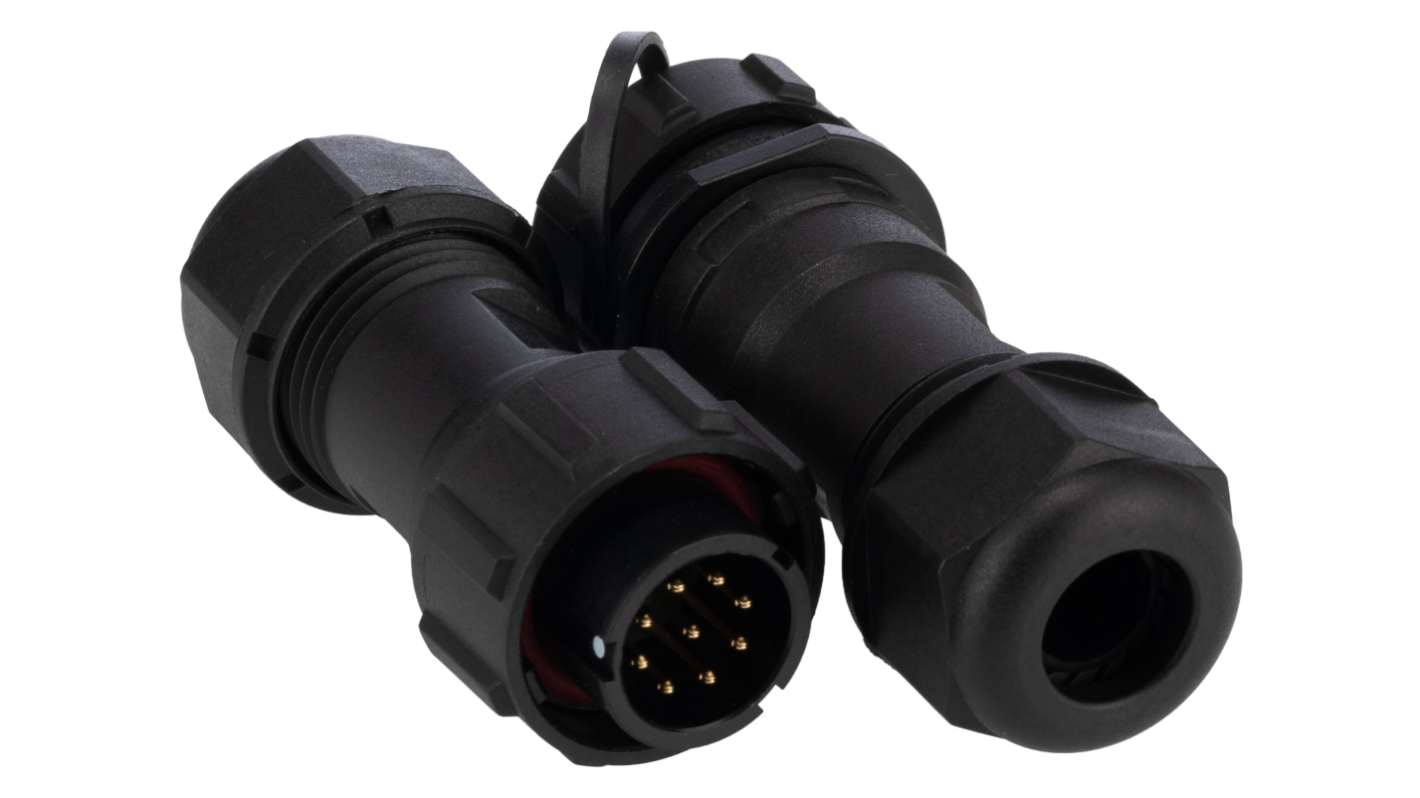 RS PRO Industrial Circular Connectors, 9, 9 Contacts, Cable, In-Line, SY17 Connector, Plug and Socket, Male and Female
