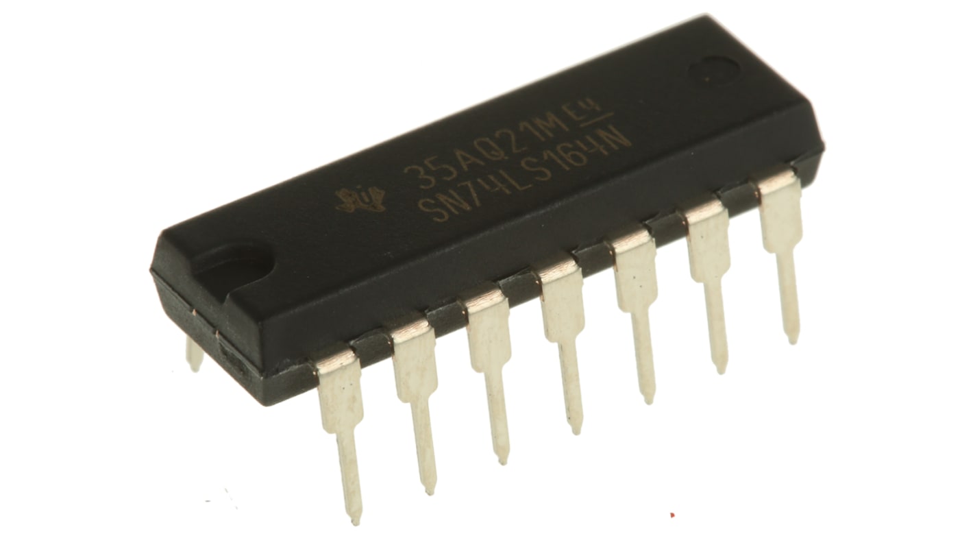 Texas Instruments SN74LS164N 8-stage Shift Register, Serial to Parallel, 5V, 14-Pin PDIP