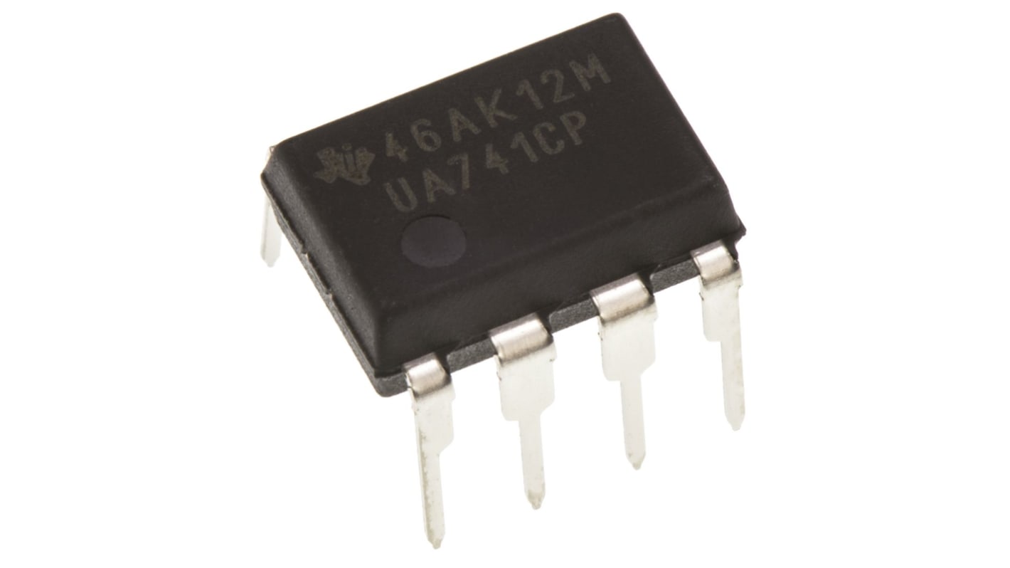 UA741CP Texas Instruments, Op Amp, 1MHz, 8-Pin PDIP