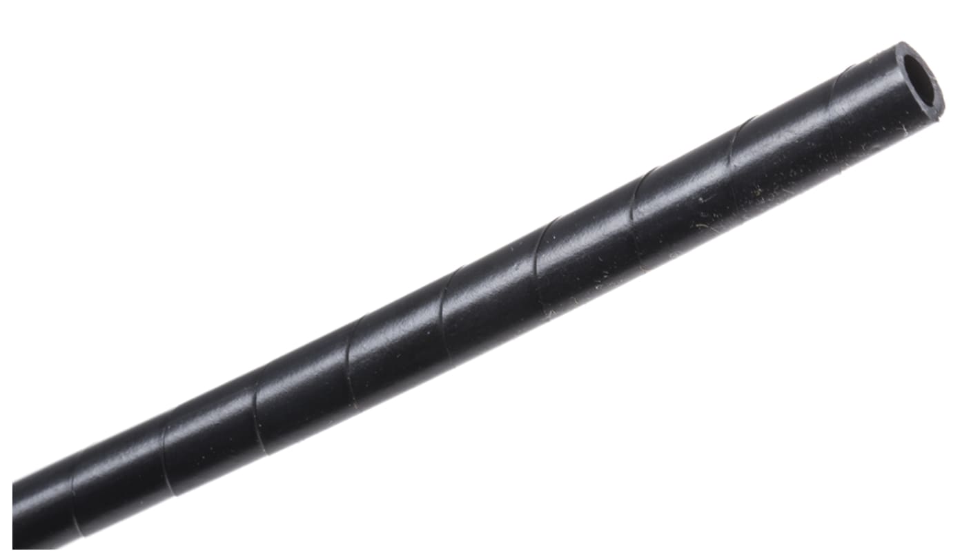 HellermannTyton SBPEFR Spiral-Kabelschutzschlauch PE Schwarz, für Kabel-Ø 4mm bis 20mm, Länge 30m Schwer entflammbar,