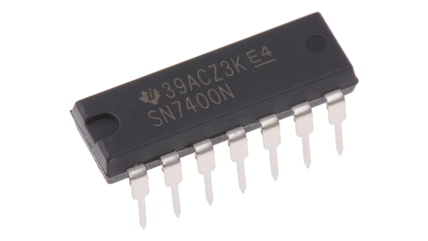 Texas Instruments SN7400N, Quad 2-Input NAND Logic Gate, 14-Pin PDIP