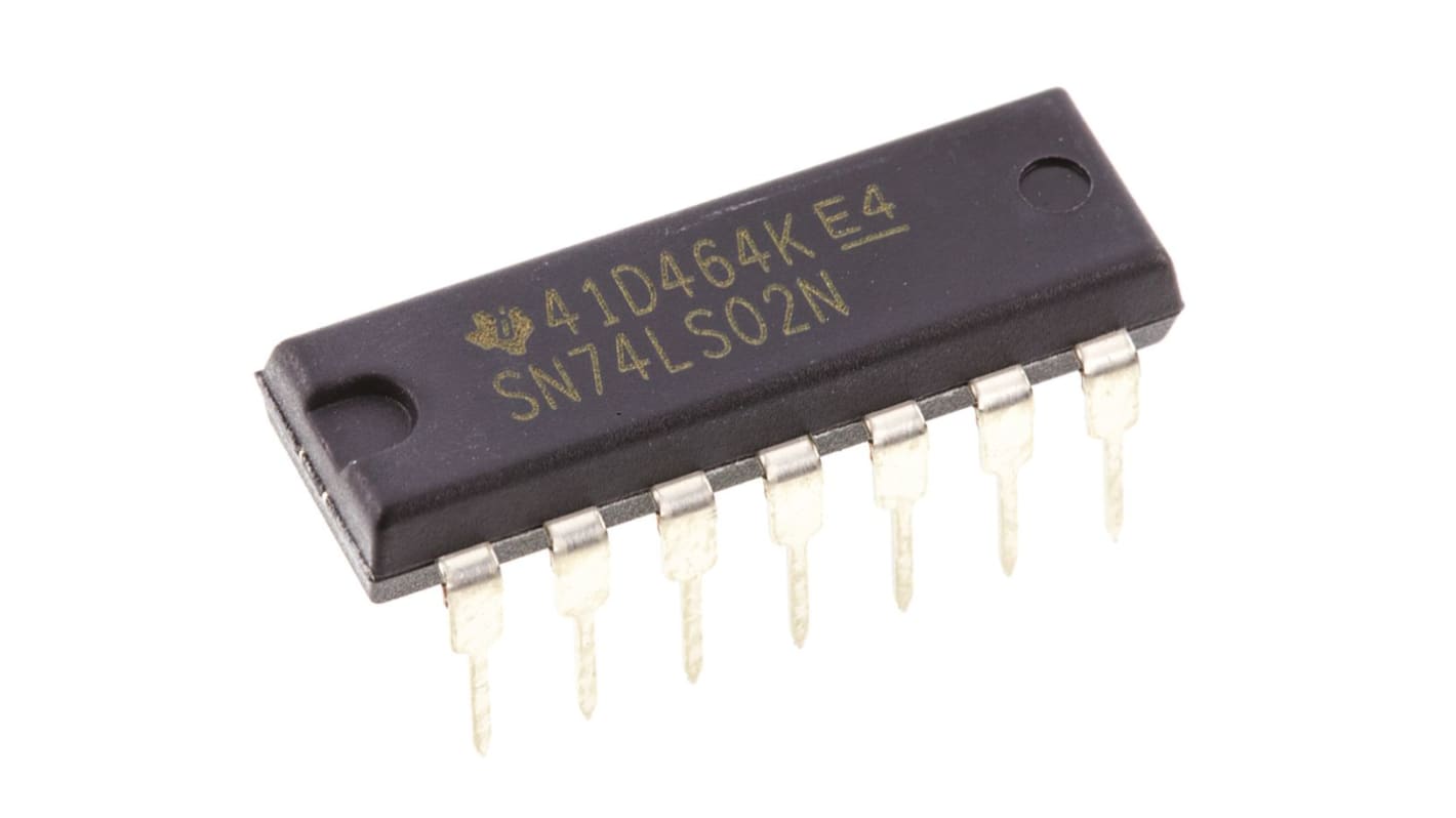 Texas Instruments SN74LS02N, Quad 2-Input NOR Logic Gate, 14-Pin PDIP