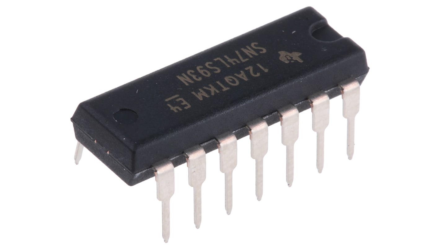 Texas Instruments SN74LS93N 4-stage Through Hole Binary Counter LS, 14-Pin PDIP