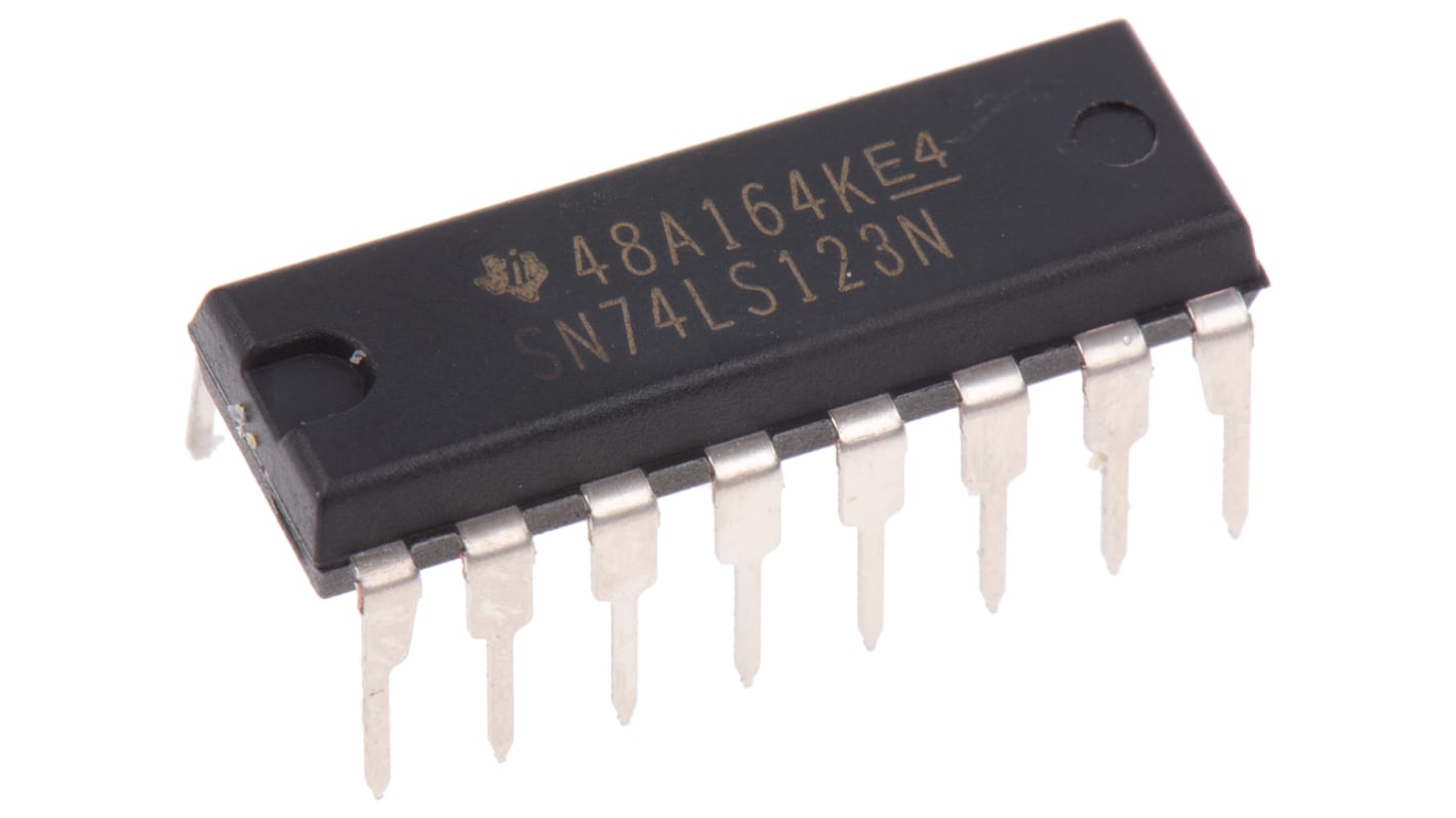 Texas Instruments SN74LS123N, Dual Monostable Multivibrator 8mA, 16-Pin PDIP