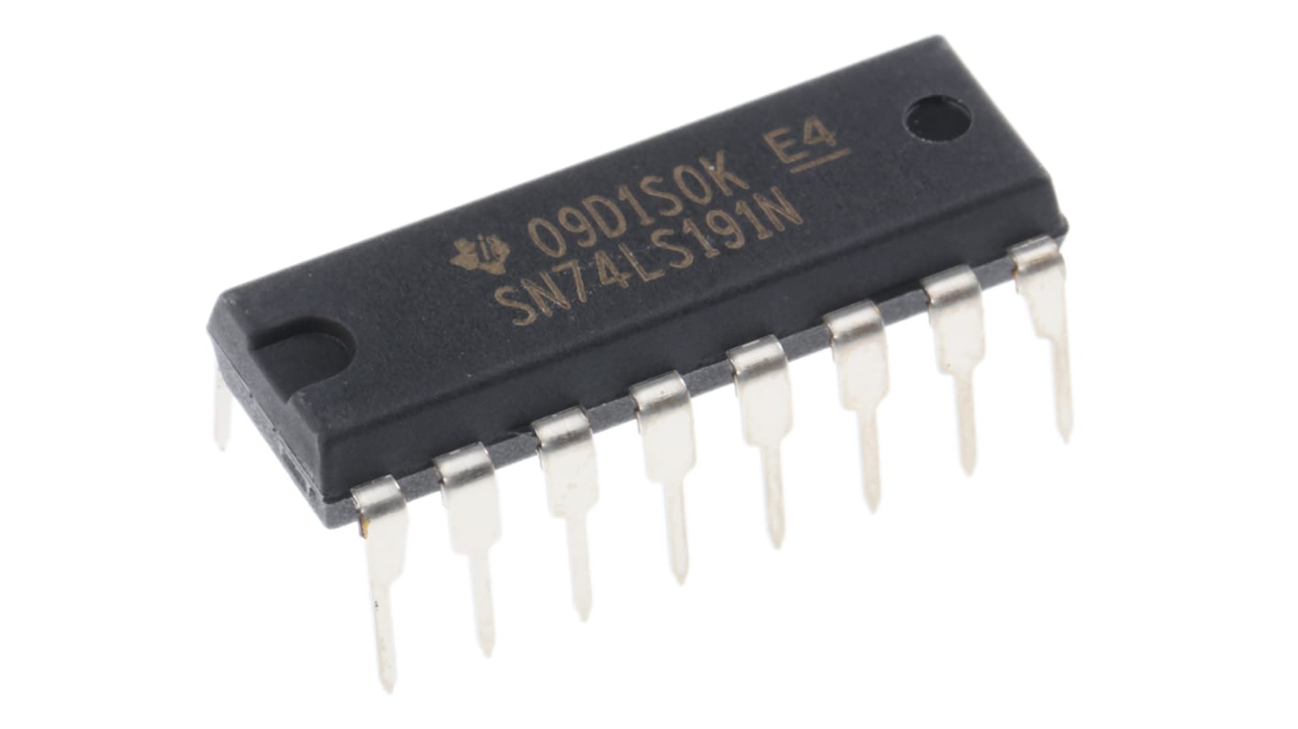 Texas Instruments SN74LS191N 4-stage Through Hole Binary Counter LS, 16-Pin PDIP