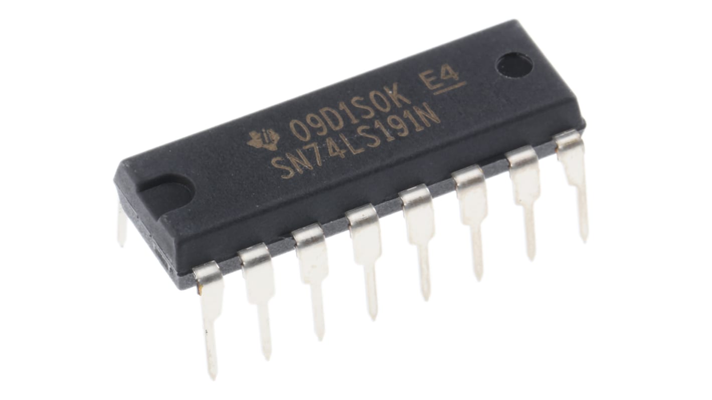 Texas Instruments SN74LS191N 4-stage Through Hole Binary Counter LS, 16-Pin PDIP