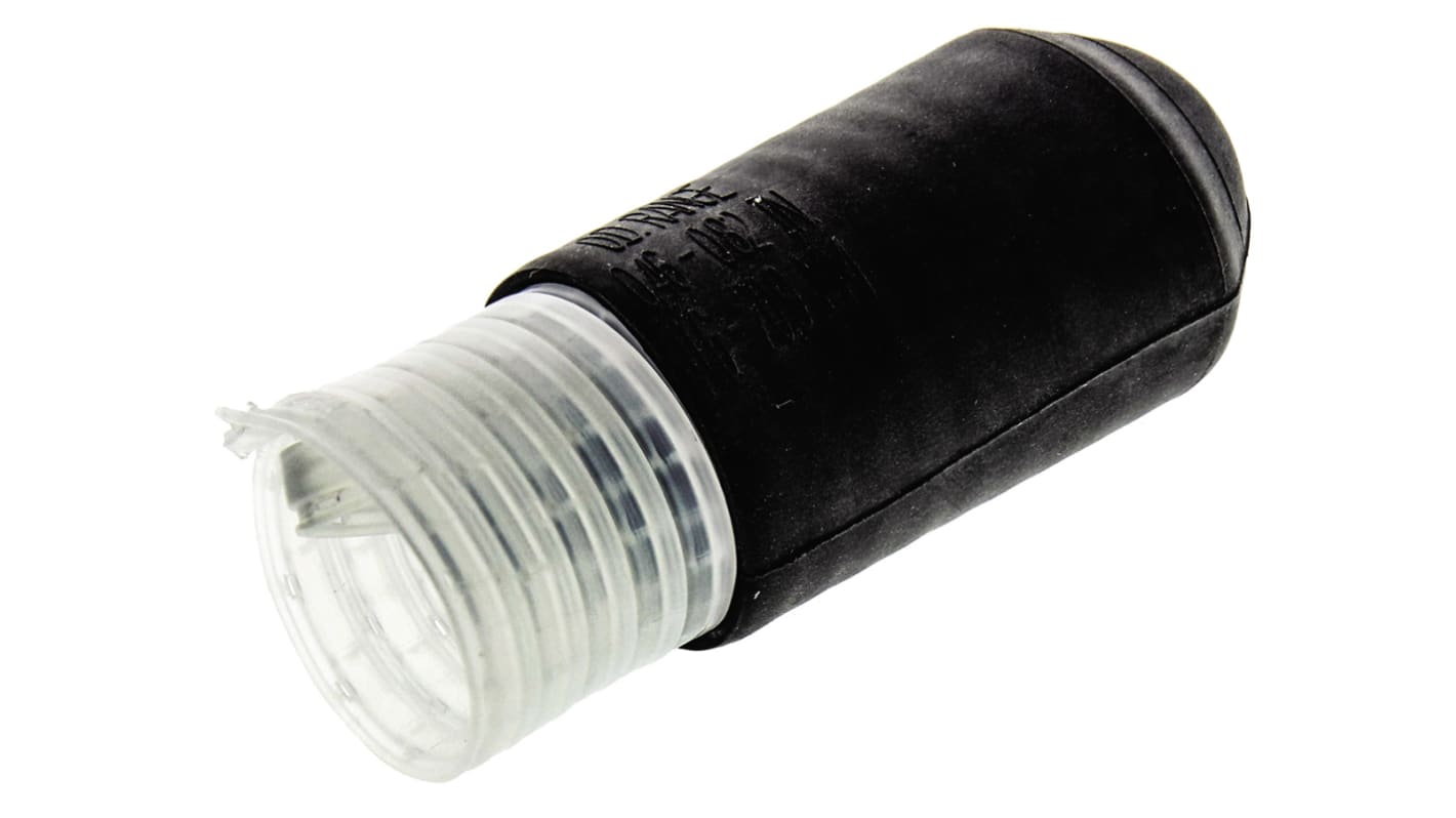 3M End Cap Black, Rubber, 20.9mm
