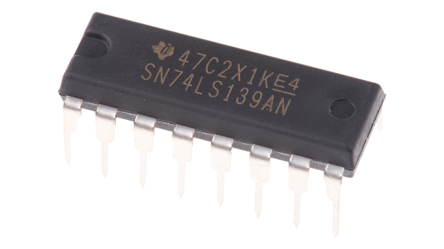 Texas Instruments SN74LS139AN, Decoder, 16-Pin PDIP