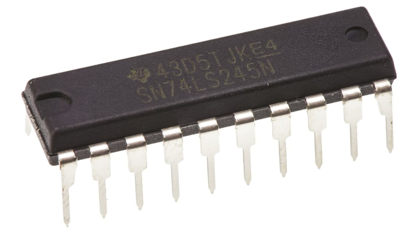 Texas Instruments SN74LS245N, 1 Bus Transceiver, 8-Bit Non-Inverting TTL, 20-Pin PDIP