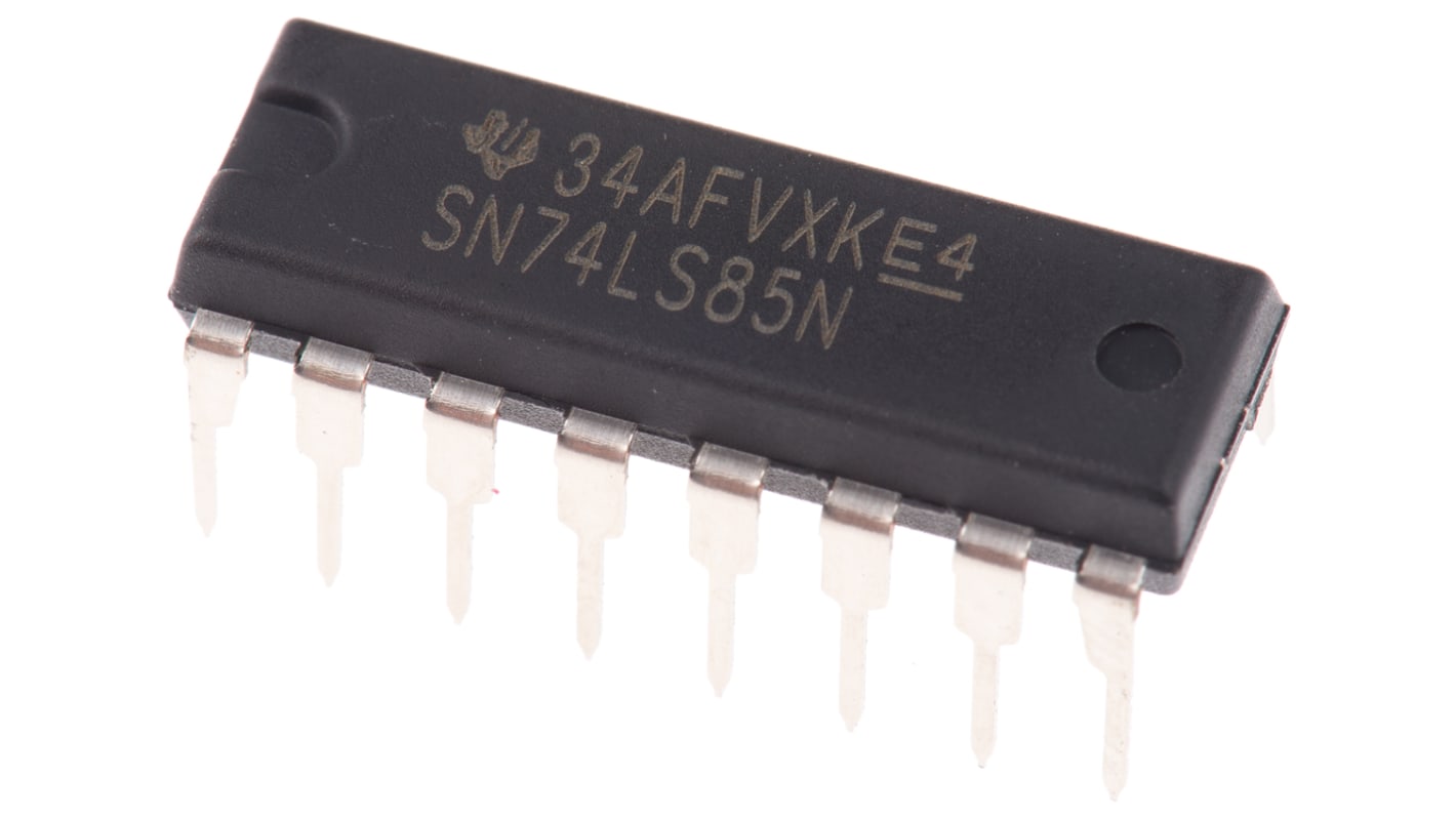 Texas Instruments SN74LS85N, 4-Bit, Magnitude Comparator, Non-Inverting, 16-Pin PDIP