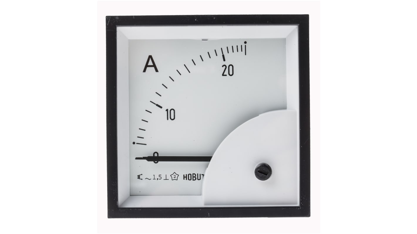 Amperomierz analogowy panelowy AC zakres 0/25A Direct Connected wysokość wycięcia: 72mm wartość 0/25A Direct Connected