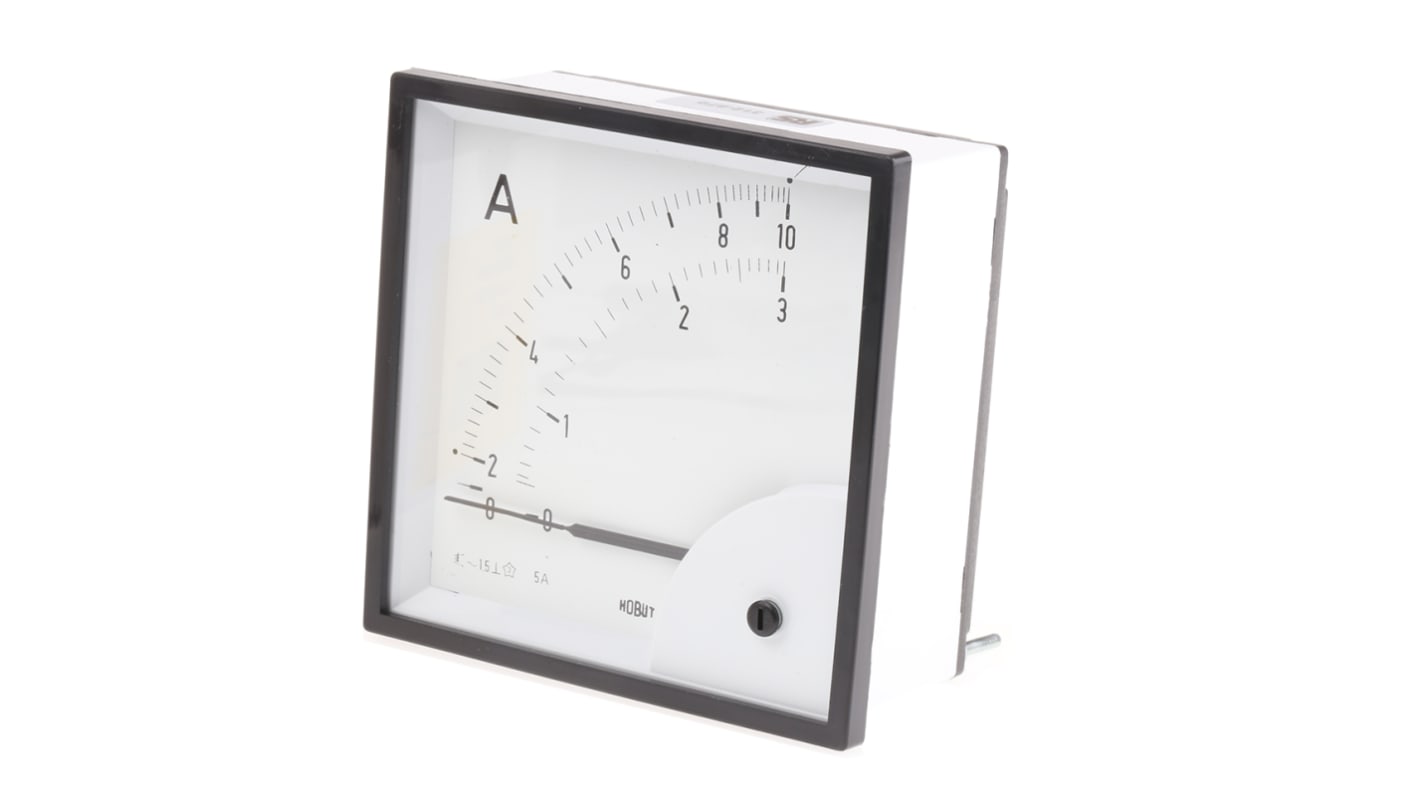 Amperomierz analogowy panelowy AC zakres FSD 0/5A Dual Scale 0/10A & 0/3A wysokość wycięcia: 92mm wartość FSD 0/5A Dual