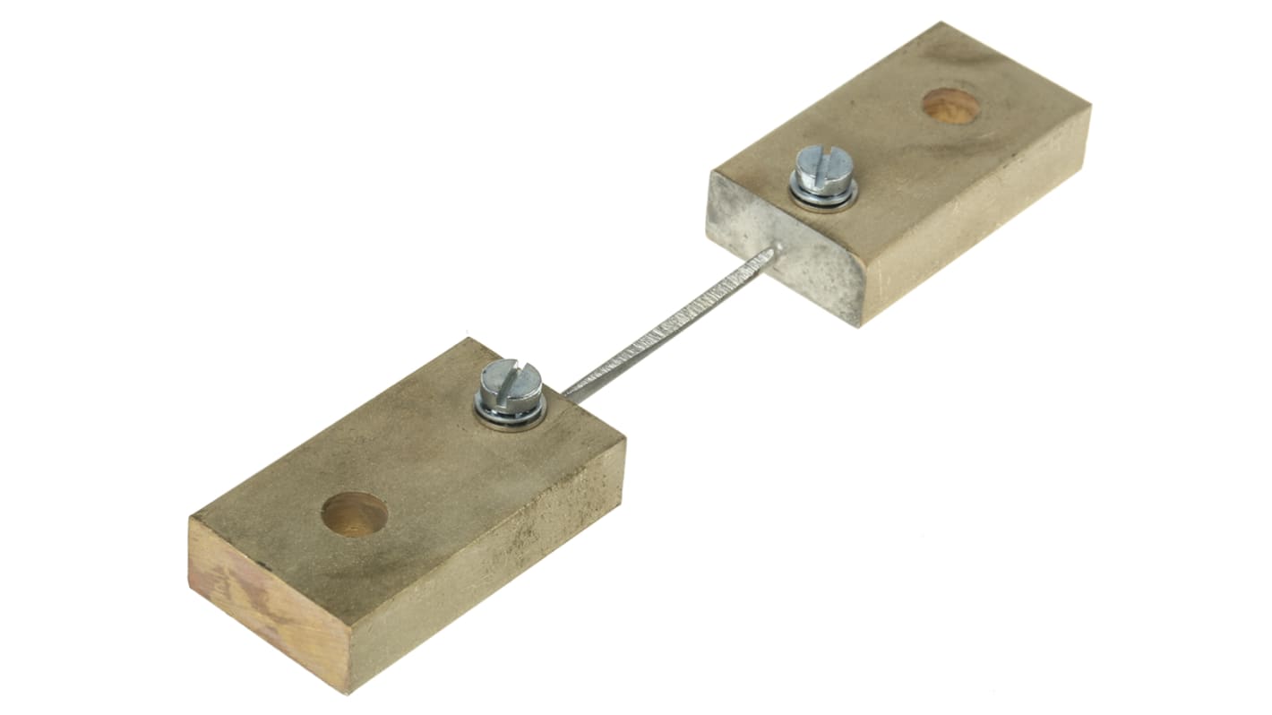 HOBUT Brass-Ended Shunt, 10 A Max, 60mV Output, ±1 % Accuracy