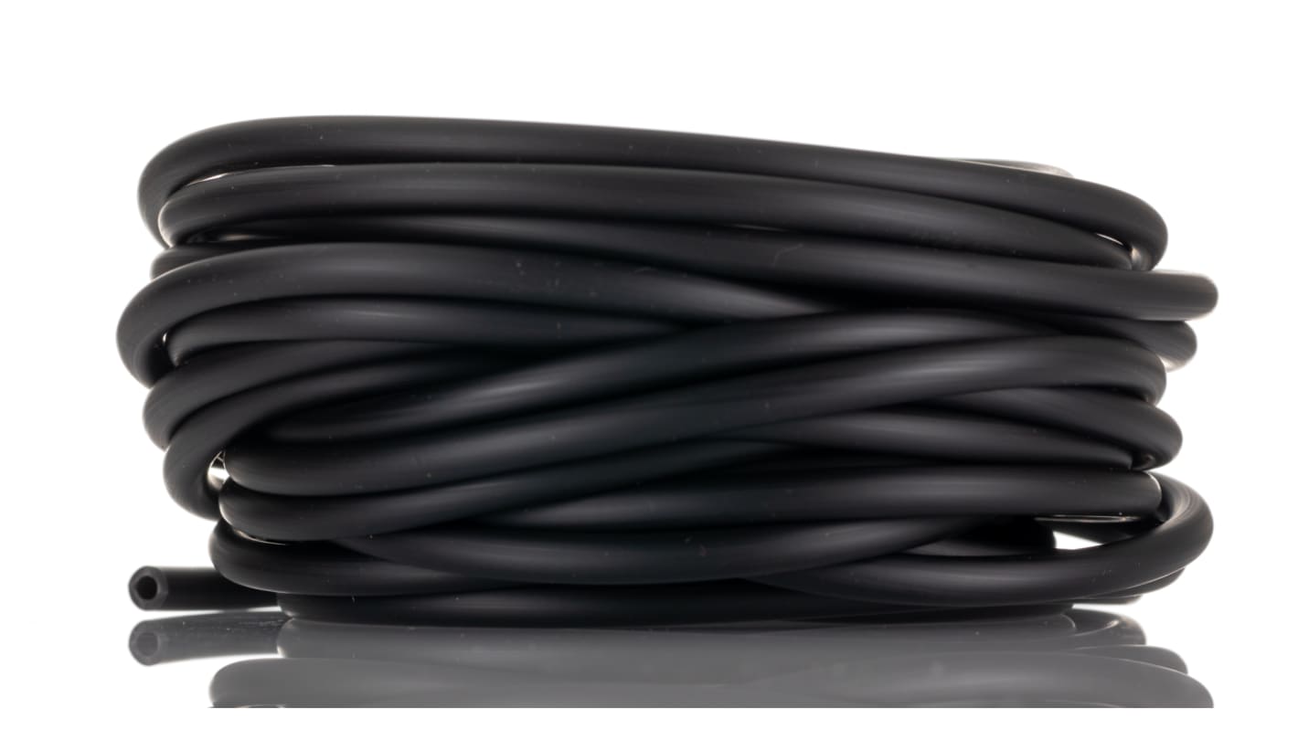 RS PRO PVC工业软管, 黑色, 3mm内径, 6mm外径, 10m长, 最高+40°C
