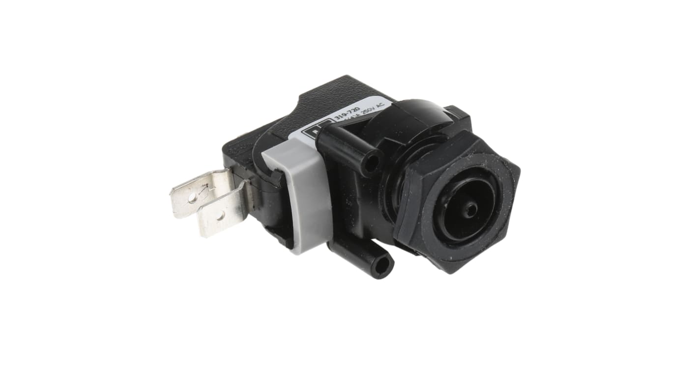 RS PRO 6871 Series Momentary Air Switch, 250mm Fly Lead, Panel Mounted
