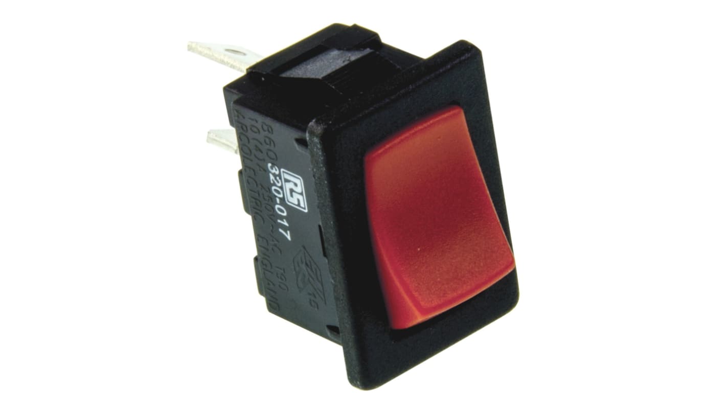 Arcolectric (Bulgin) Ltd SPST, On-Off Rocker Switch Panel Mount