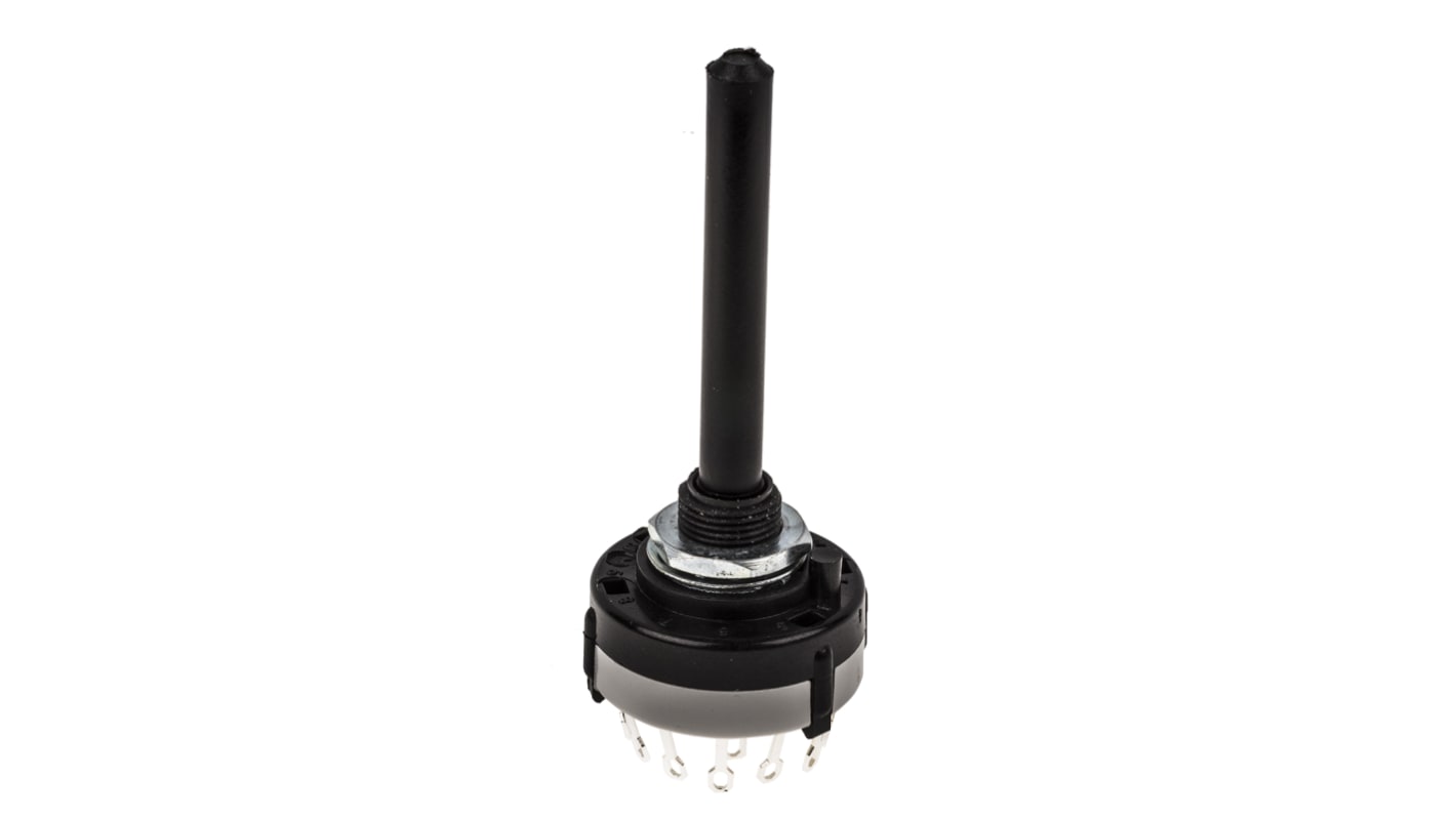 Lorlin, 4 Position 3PST Rotary Switch, 150 mA@ 250 V ac, Solder Tab