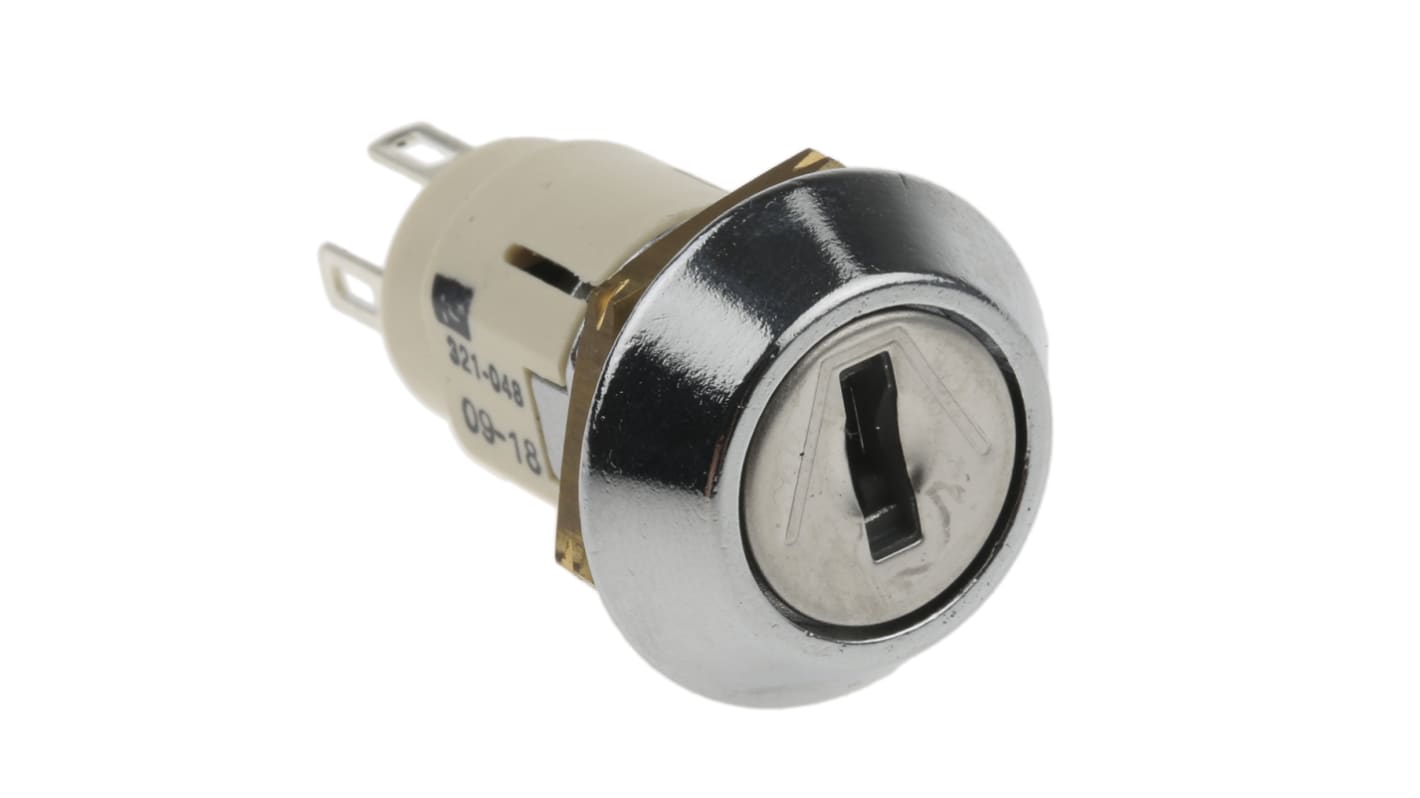 Lorlin Key Switch, SP-CO, 1 A @ 24V ac dc / 115V ac 2-Way Common-Key