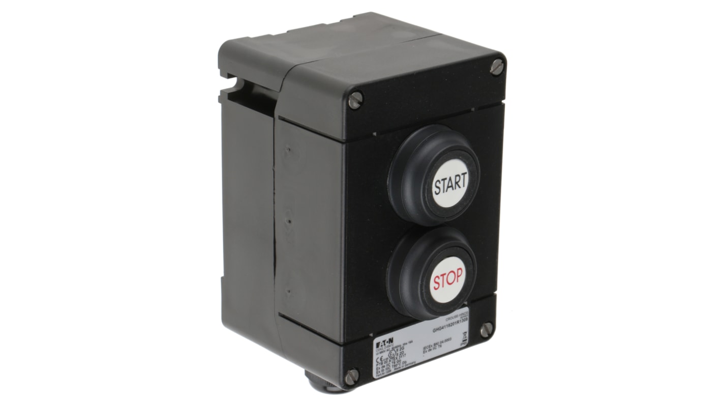 Eaton 防爆控制按钮 按钮开关控制盒, 2孔, 22mm孔径, IP65, IP67, CROUSE-HINDS系列