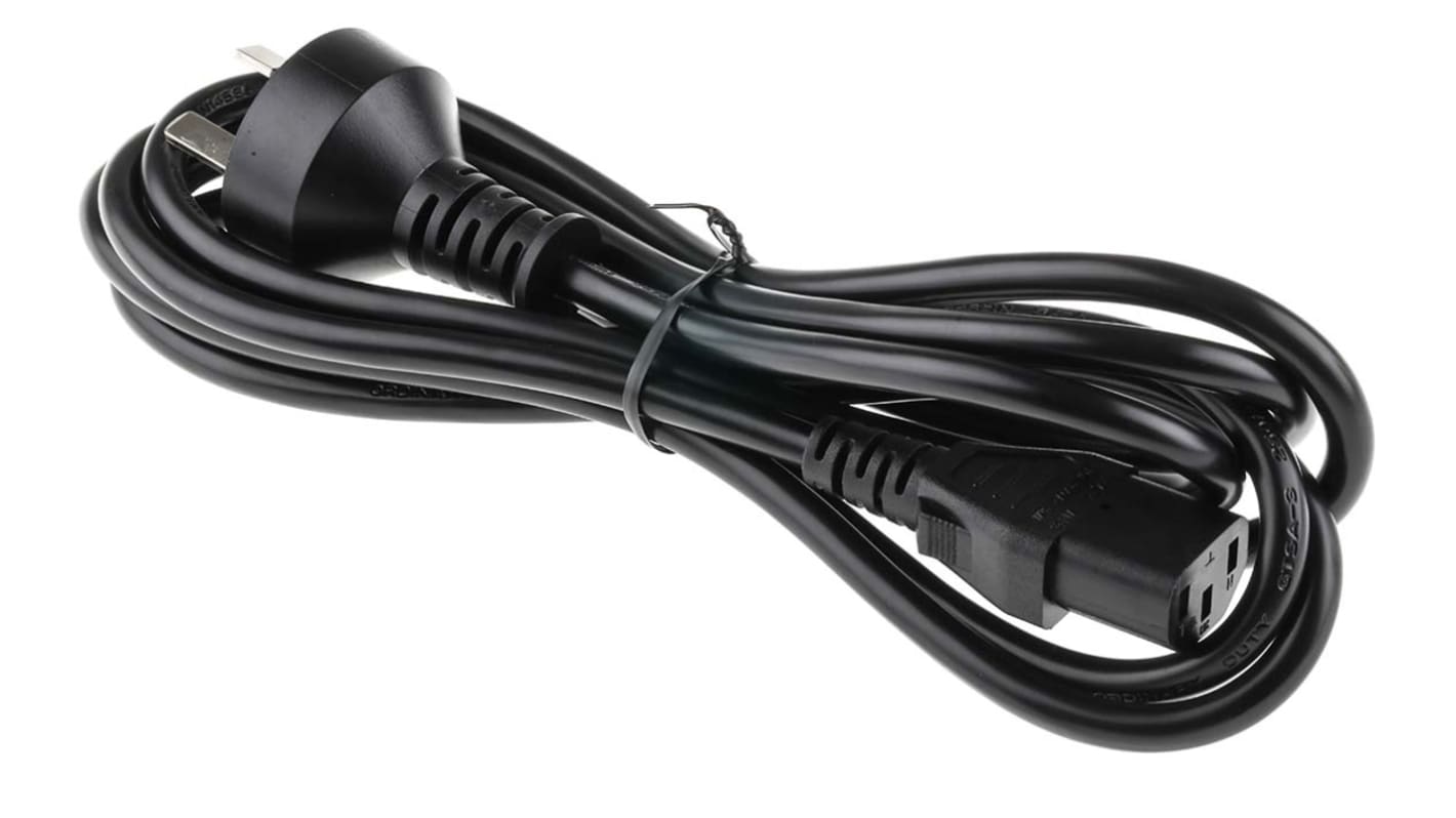 Cavo di alimentazione RS PRO IEC C13/Spina australiana di tipo I, 10 A, 250 V, L. 2.5m
