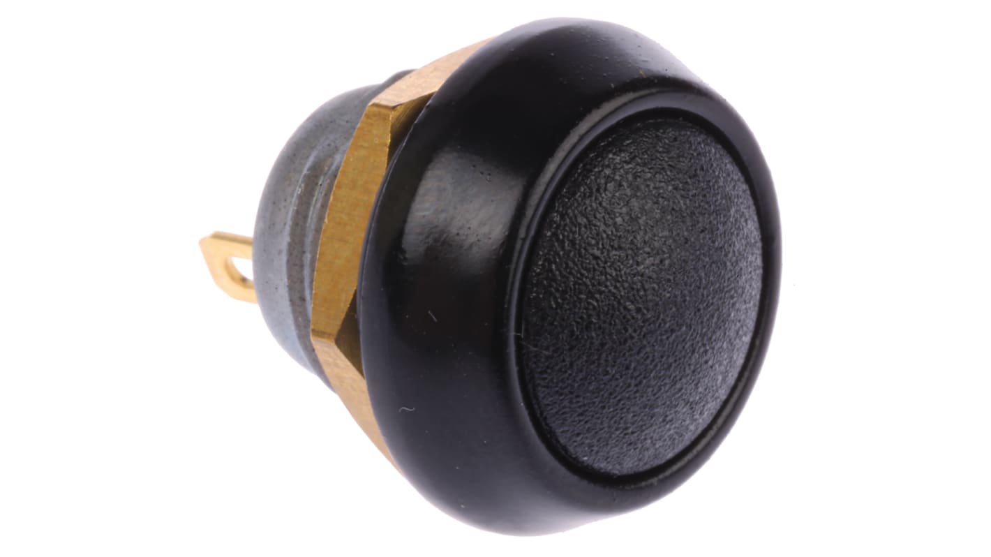 ITW Switches 59 Series Miniature Push Button Switch, Momentary, Panel Mount, 13.65mm Cutout, SPST, 125V ac, IP67