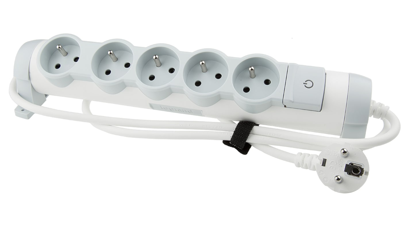Legrand 1.5m 5 Socket Type E - French Extension Lead, 250 V ac