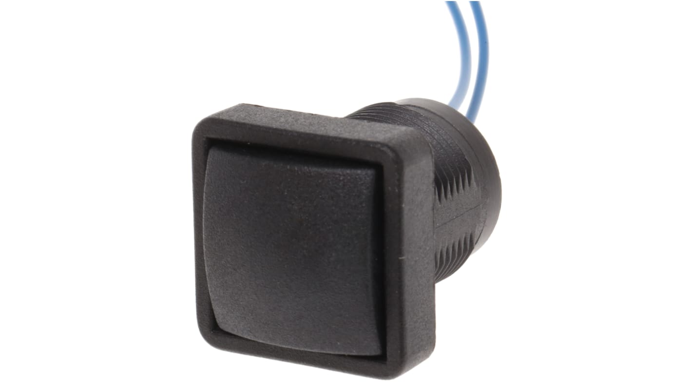 ITW Switches 49-59 Series Push Button Switch, Momentary, Panel Mount, 16mm Cutout, SPST, Clear LED, 250V ac, IP67