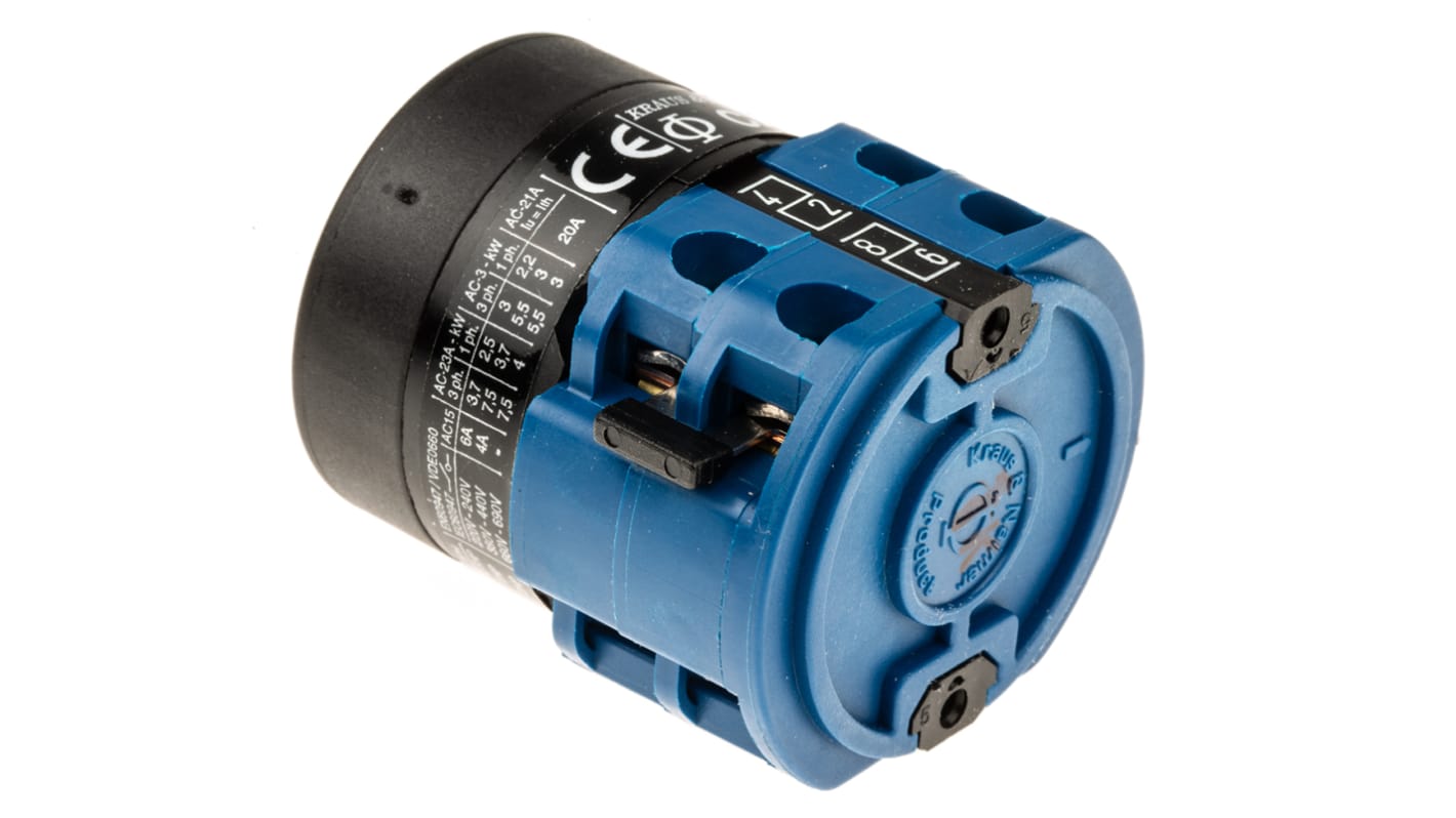 Kraus & Naimer, SP 4 Position Multi Step Cam Switch, 20A