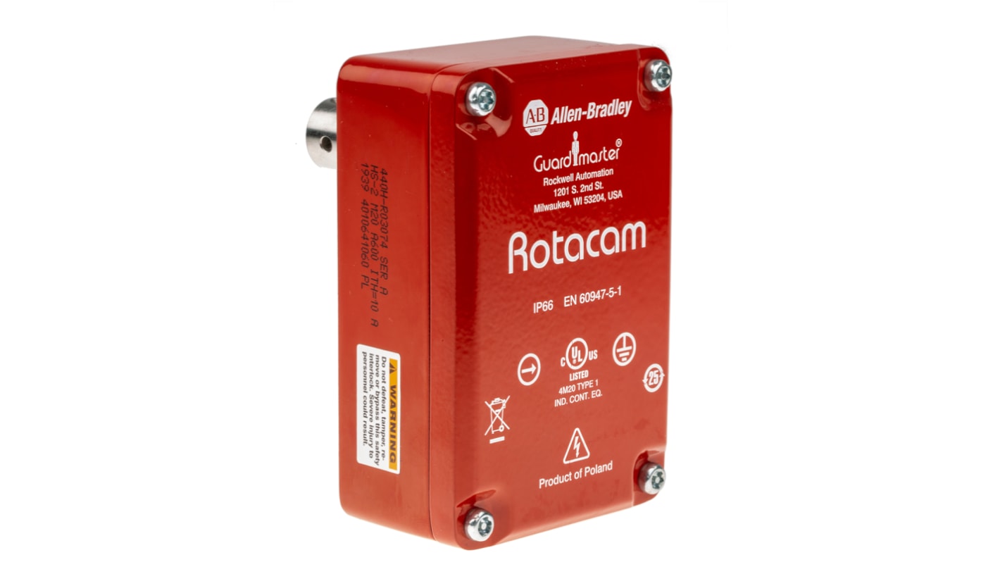 Interruptor de bisagra de seguridad Allen Bradley Guardmaster 440H-R03074, Bisagra, NA/2 NC, M16, M16, 30mm, Rotacam,