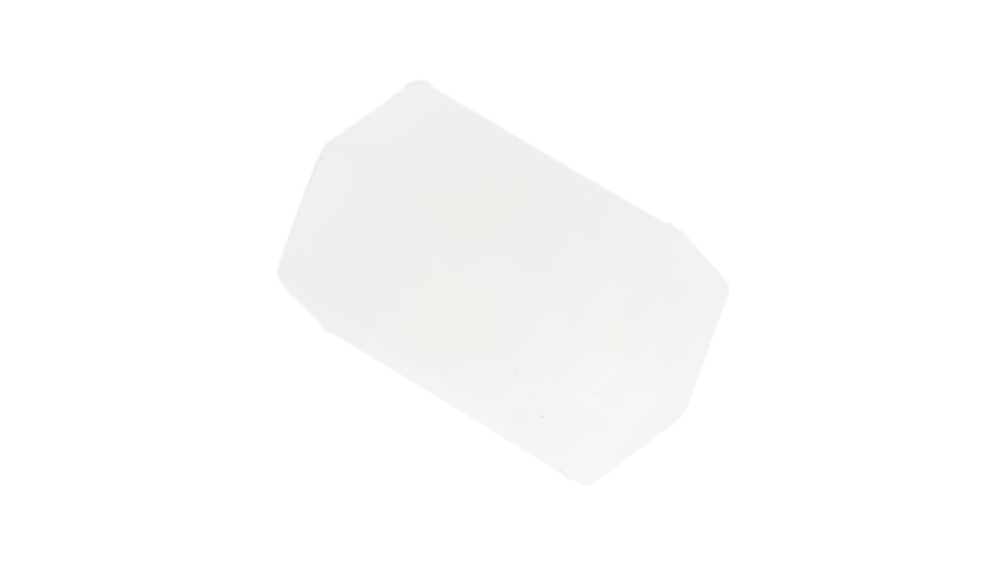 Distanziale filettato Esagonale Femmina/Femmina, in Nylon 66 Liscio, L. 8mm, M3 x M3
