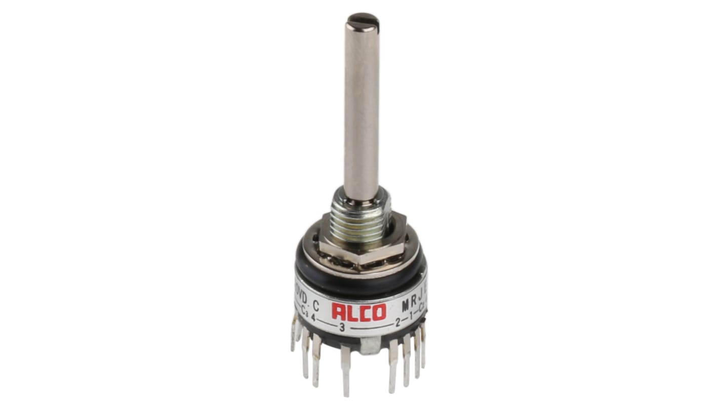 TE Connectivity, 4 Position 3PST Rotary Switch, 400 mA @ 20 V, Through Hole