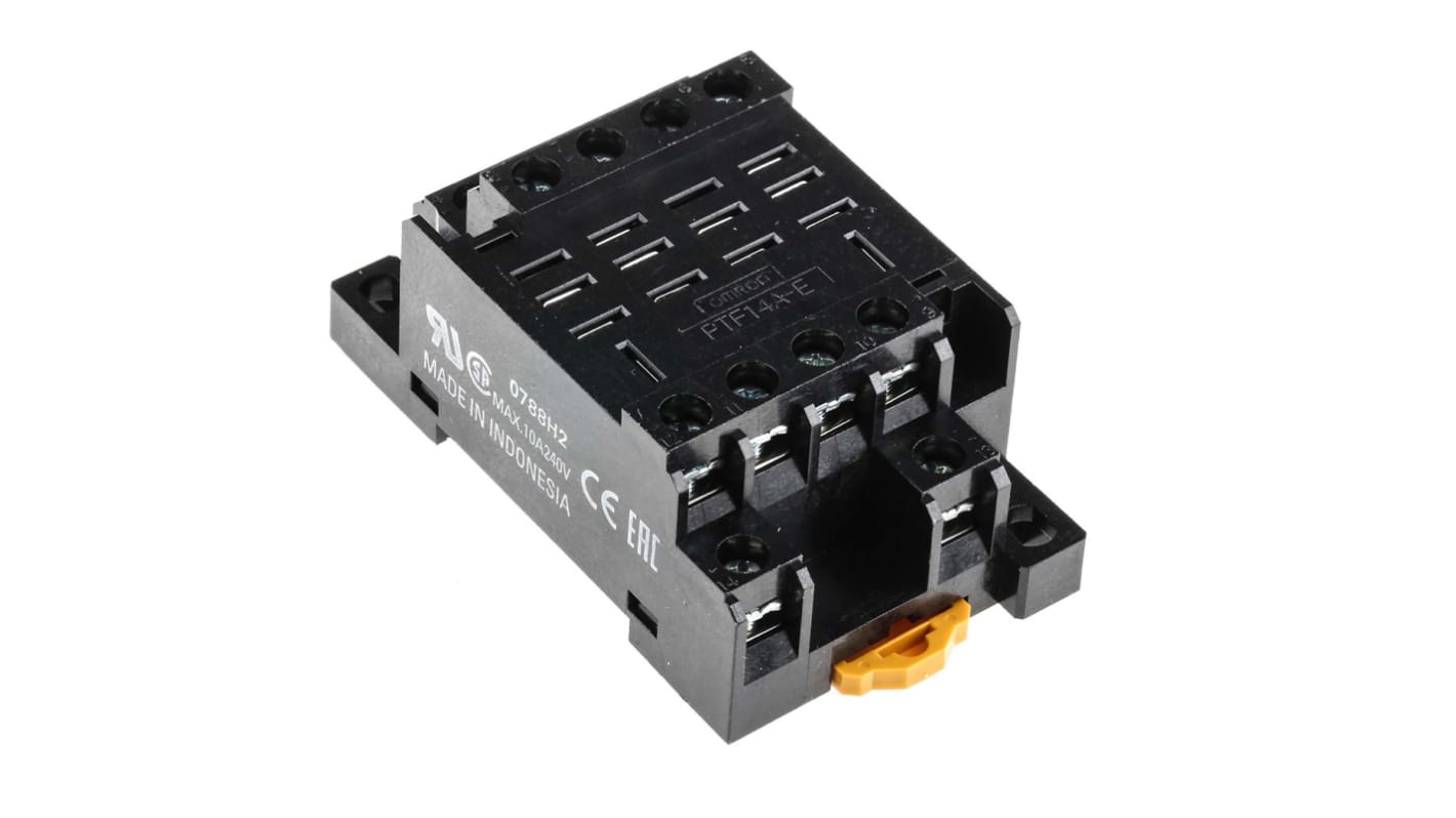 Omron 继电器底座, 10A, 110V 交流, 14触点, 适用于多种系列