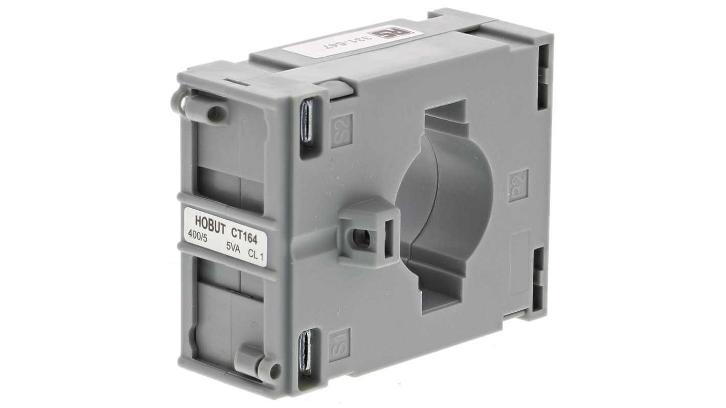 HOBUT 400:5电流互感器, CT164系列, 400A输入, 5 A输出, DIN 轨安装型