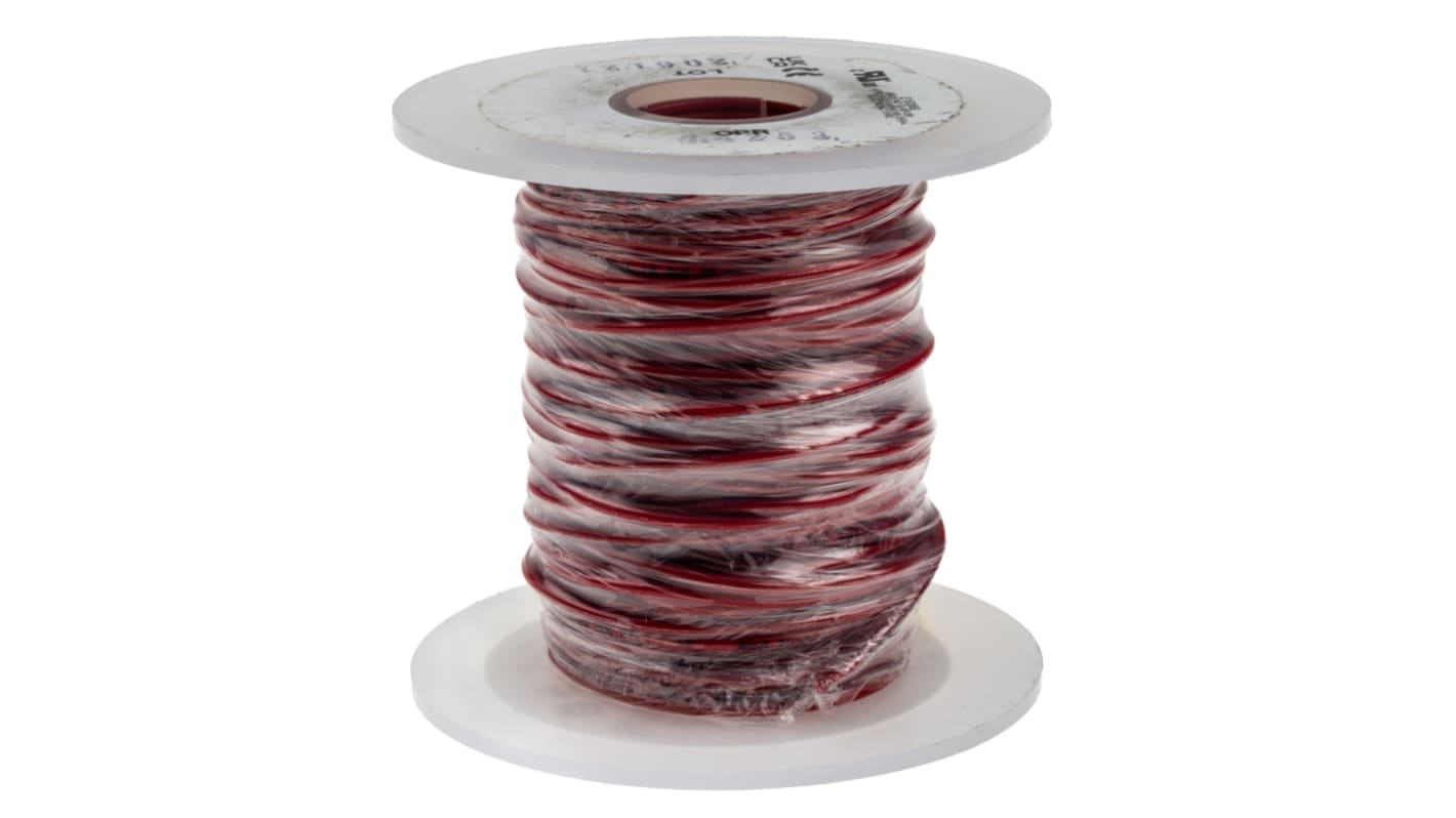 Alpha Wire Premium Series Red 0.75 mm² Hook Up Wire, 18 AWG, 16/0.25 mm, 30m, PVC Insulation, 3055 RD005