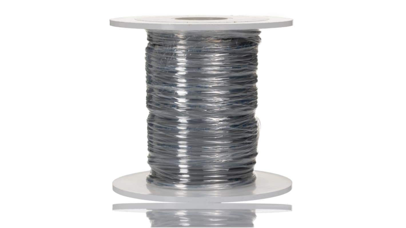 Alpha Wire Einzeladerleitung 0,75 mm², 18 AWG 30m Grau PVC isoliert Ø 2.01mm 16/0,25 mm Litzen UL1007