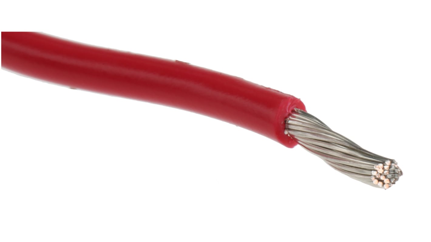 Alpha Wire Premium Series Red 0.52 mm² Hook Up Wire, 20 AWG, 10/0.25 mm, 30m, PVC Insulation, 3053 RD005