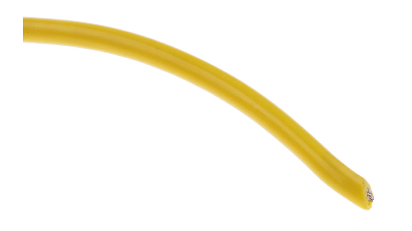 Alpha Wire Einzeladerleitung 0,52 mm², 20 AWG 30m Gelb PVC isoliert Ø 1.75mm 10/0,25 mm Litzen UL1007