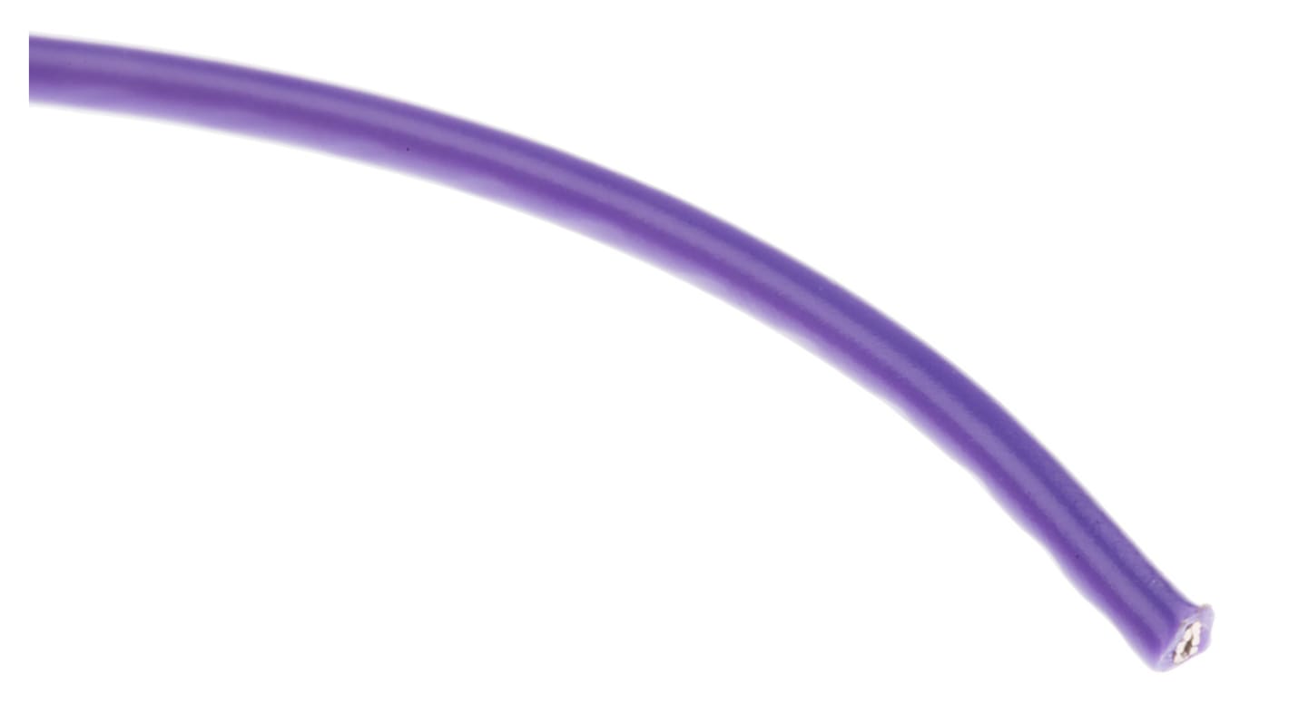 Alpha Wire 紫色电线, 0.52 mm², 30m长, 20 AWG, 300 V, 最高+105°C, PVC绝缘