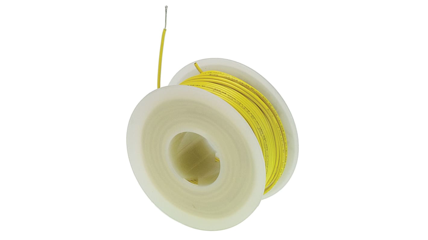 Alpha Wire Yellow 0.2 mm² Hook Up Wire, 24 AWG, 7/0.20 mm, 30m, PVC Insulation