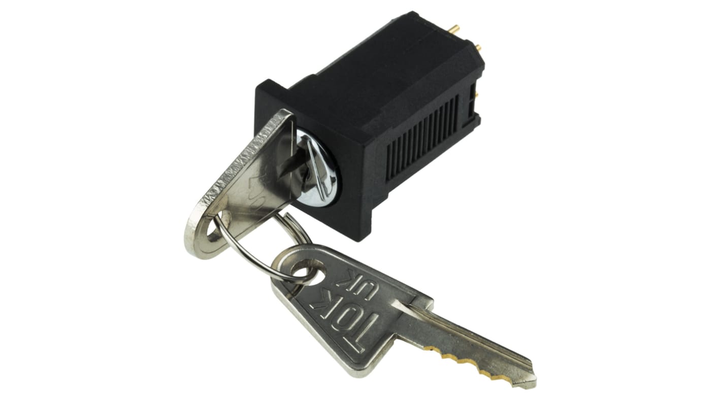 Key Switch, DP-CO, 100 mA @ 30 V dc 2-Way Common-Key