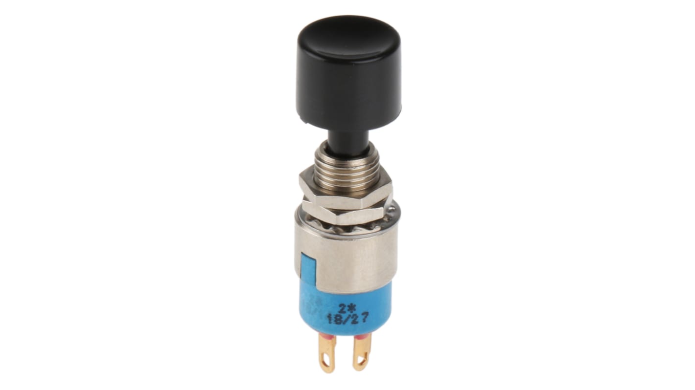 APEM Miniature Push Button Switch, Momentary, Panel Mount, 6.35mm Cutout, SPDT, 250V ac