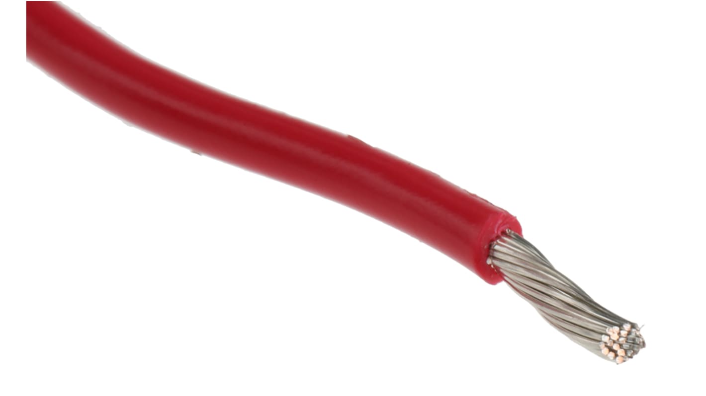 Alpha Wire Einzeladerleitung 1,3 mm², 16 AWG 30m Rot PVC isoliert Ø 2.34mm 26/0,25 mm Litzen UL1007