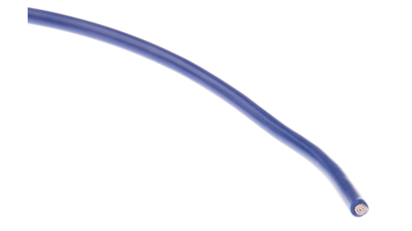 Alpha Wire Einzeladerleitung 1,3 mm², 16 AWG 30m Blau PVC isoliert Ø 2.34mm 26/0,25 mm Litzen UL1007