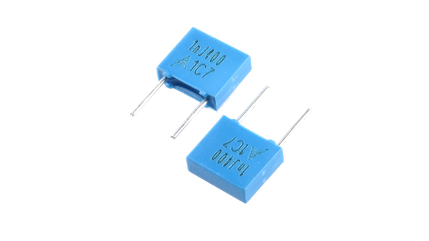 EPCOS B32529 Polyester Film Capacitor, 200 V ac, 400 V dc, ±5%, 1nF, Through Hole