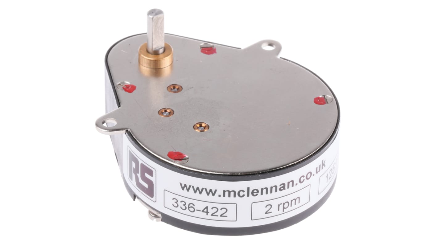 Caja de cambios McLennan Servo Supplies Ovoide, ratio de reducción 125:1, par máx. 0,8 Nm, velocidad máx. 40rpm