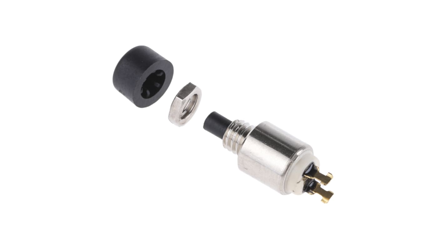 APEM Miniature Push Button Switch, Momentary, Panel Mount, 4.2mm Cutout, SPST, 30V dc