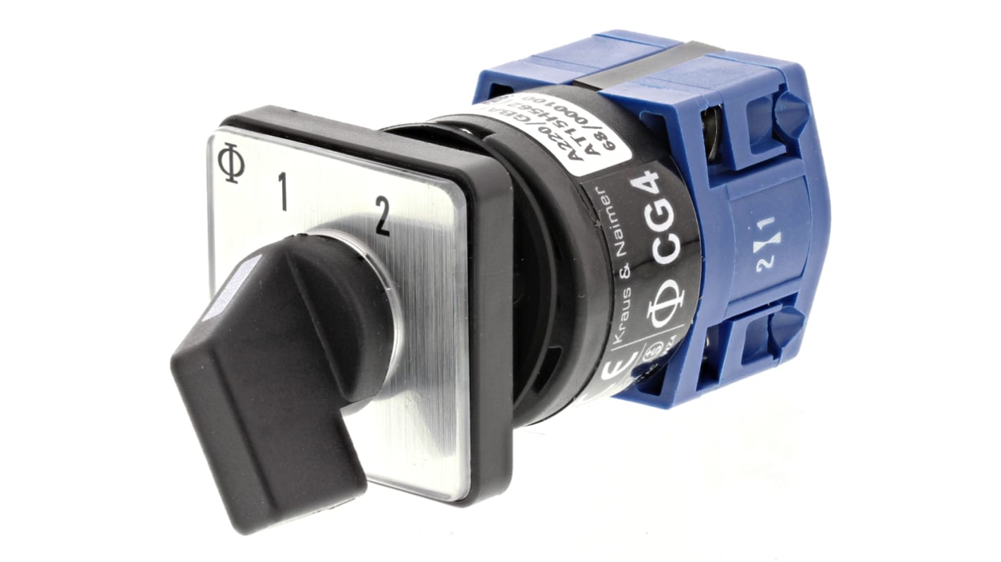Interruttore Cam Kraus & Naimer CG4.A220/GBA124.EF, monopolare, 2 posizioni, 10A